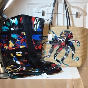 Vera Bradley Beach Towel matching tote new